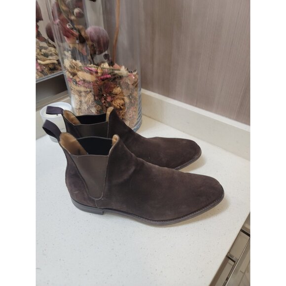 Crockett & Jones UK Sz 8.5 E Brown Roughout Suede Mens Chelsea main image 5